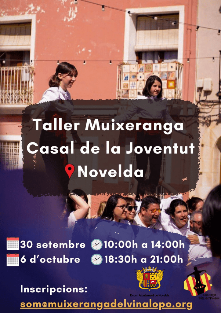 Ayuntamiento de Novelda Cartell-MuixerangaTallers-2-724x1024 Correfocs, exposicions i conferències per a celebrar el 9 d’Octubre 