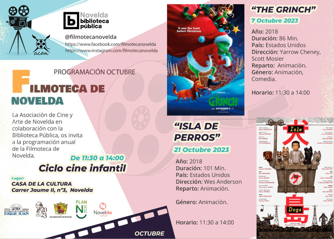 Ayuntamiento de Novelda Ciclo-Cine-Infantil Ciclo cine infantil "Isla de Perros" 