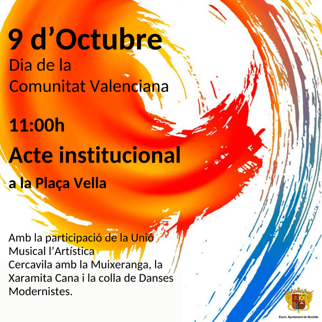Ayuntamiento de Novelda Institucional-9-doctubre-1-1024x1024 Correfuegos, exposiciones y conferencias para celebrar el 9 d’Octubre 