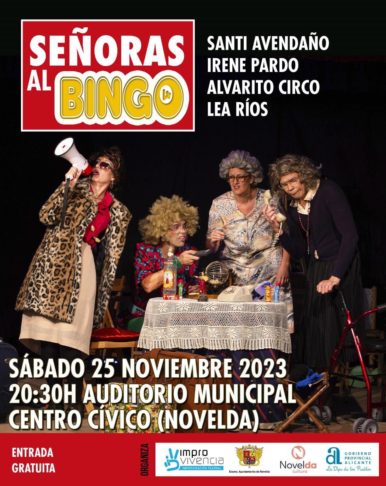 Ayuntamiento de Novelda Teatro Teatro "Señoras al Bingo" 