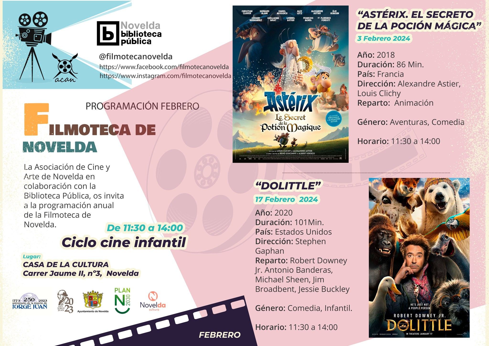 Ayuntamiento de Novelda Filmoteca-Novelda Ciclo cine infantil 