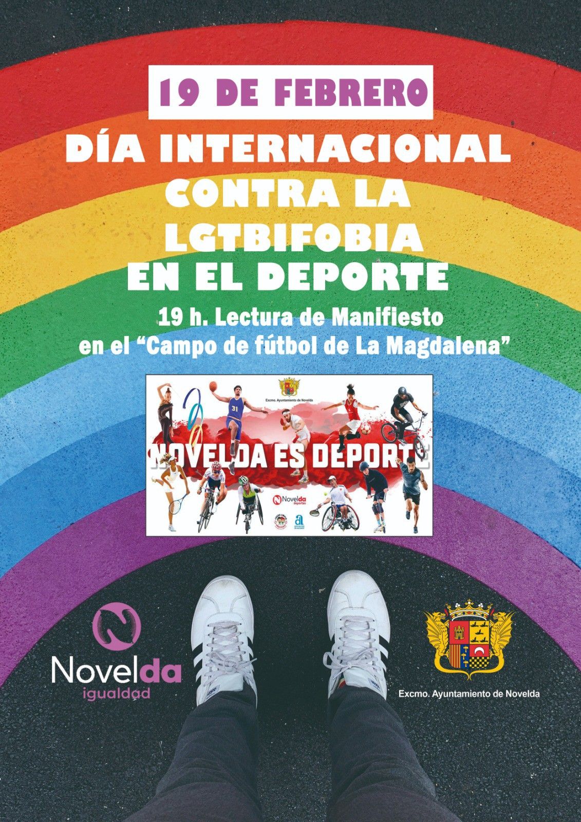 Ayuntamiento de Novelda LGTBIFOBIA-en-el-Deporte Celebración del Día Internacional contra la LGTBIfobia en el Deporte 
