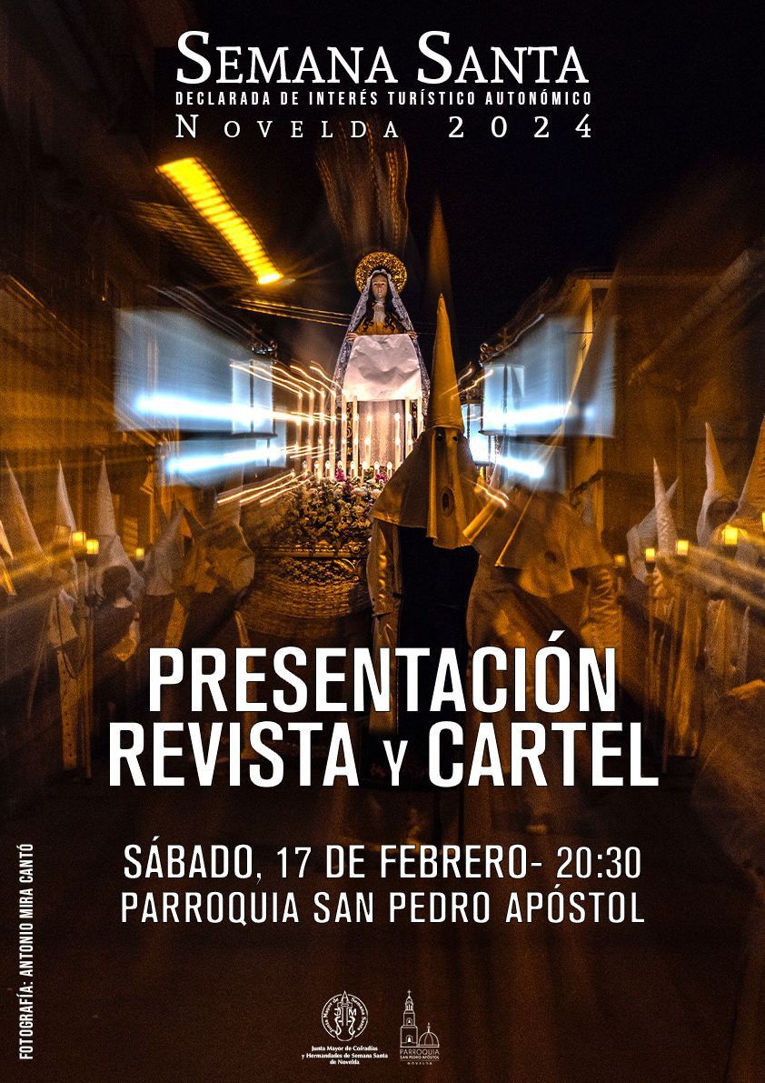 Ayuntamiento de Novelda Revista-Semana-Santa Presentació de la revista i el cartell anunciador de la Setmana Santa 2024 
