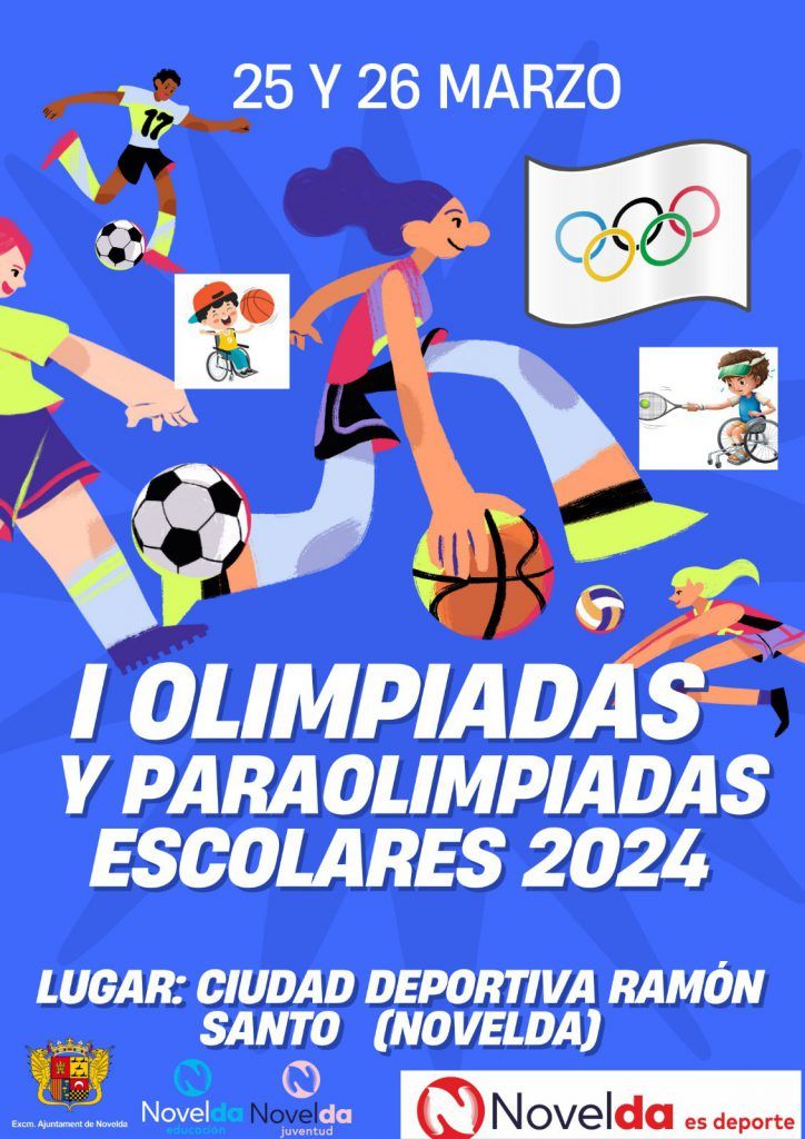 Ayuntamiento de Novelda Cartel-Olimpiadas-Escolares-724x1024 Novelda celebra les I Olimpíades i Paraolimpiadas Escolars 