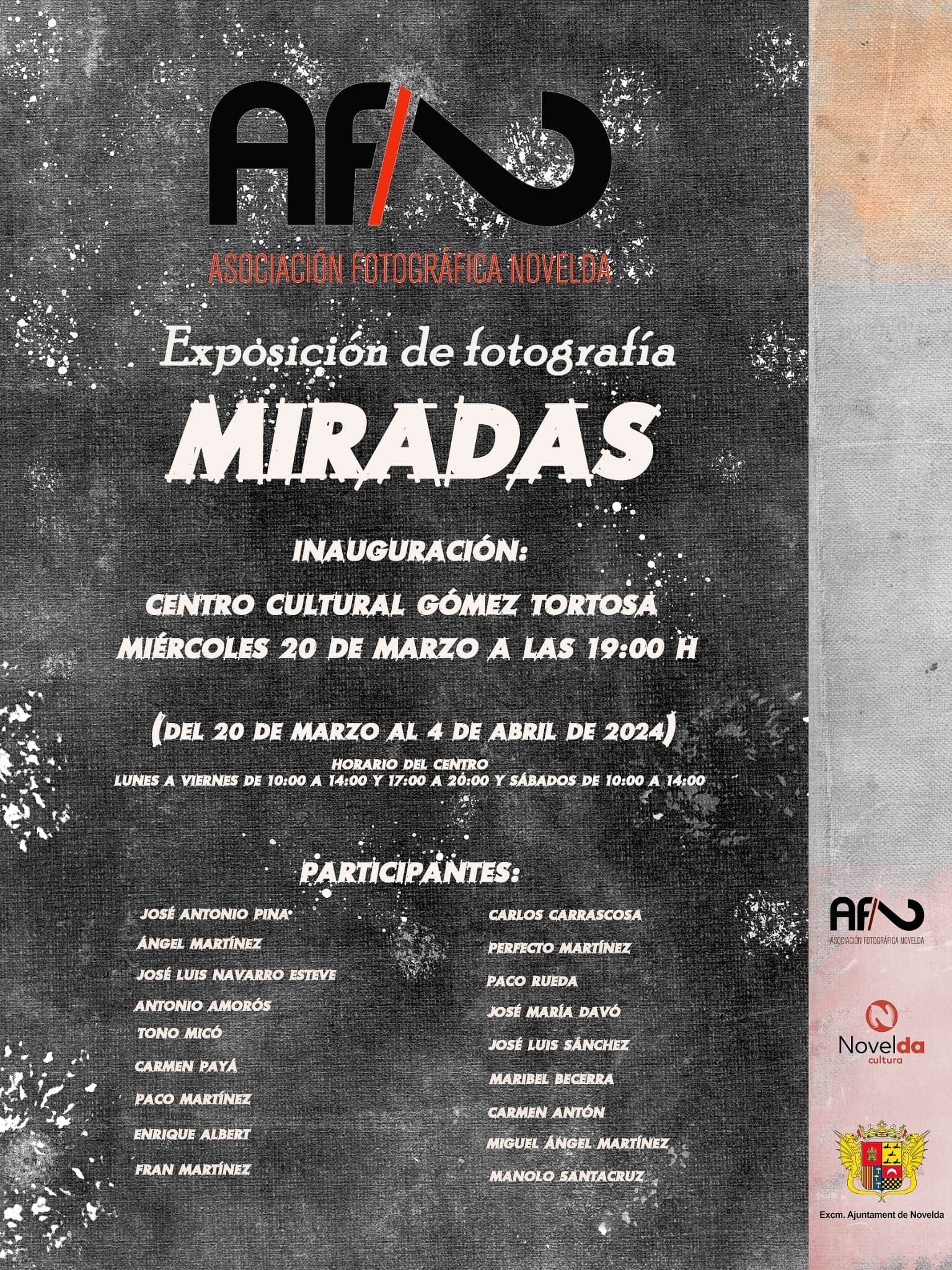 Ayuntamiento de Novelda Exp-FOTOGRAFÍA Exposición de fotografía "Miradas" 