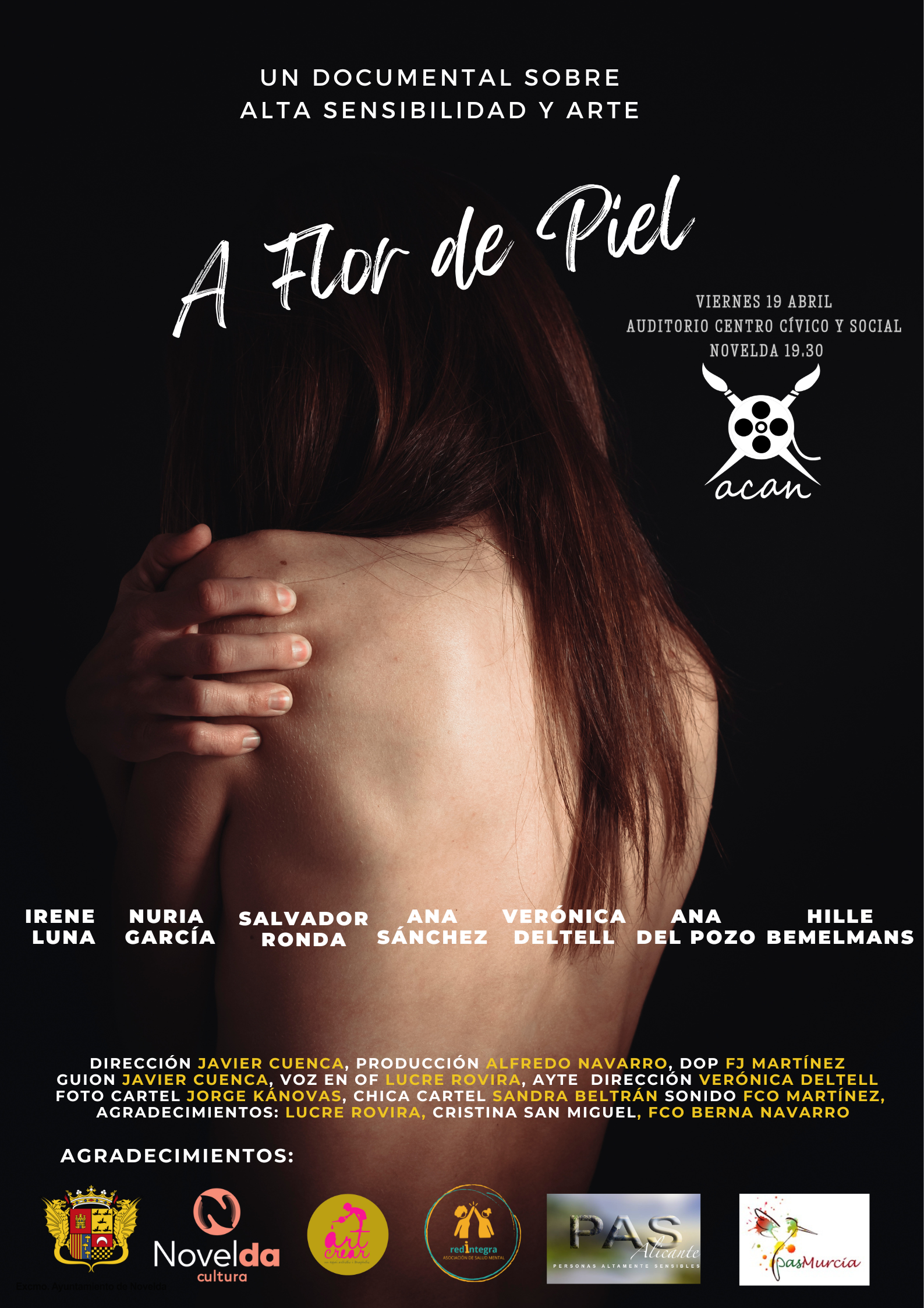 Ayuntamiento de Novelda Aflordepiel_Cartel Estreno del cortometraje “A flor de Piel” 