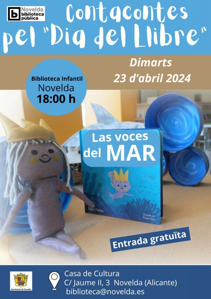 Ayuntamiento de Novelda Cuentacuentos-Día-Libro-1-724x1024 La Biblioteca presenta el programa d'activitats per a commemorar el Dia Internacional del Llibre 