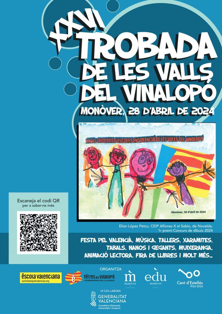 Ayuntamiento de Novelda cartell_TRB_MONOVER24-724x1024 Novelda participa en la XXVI Trobada d’Escoles en Valencià 