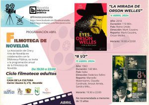 Ayuntamiento de Novelda filmoteca-adultos-300x212 Filmoteca per a adults «La mirada d'Orson Welles» 