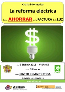 2015-01-09 CHARLA ADICAE Reforma Electrica